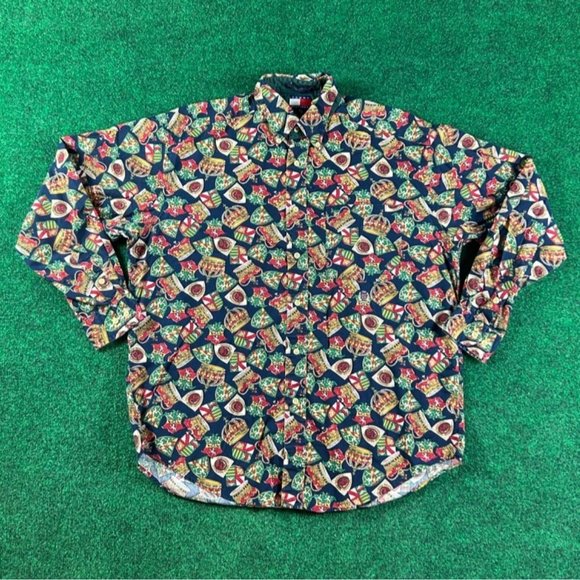 Tommy Hilfiger Crown & Shied Long Sleeve Button Up Shirt Mens Size Medium - Picture 1 of 5